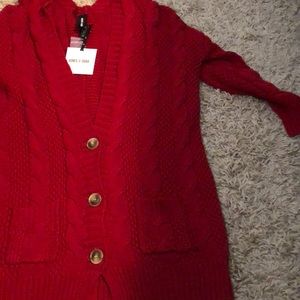 Med (runs big) NWT!!! Red